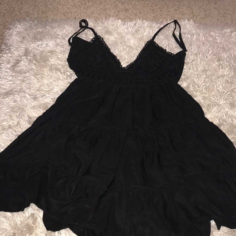 Black flirty sundress